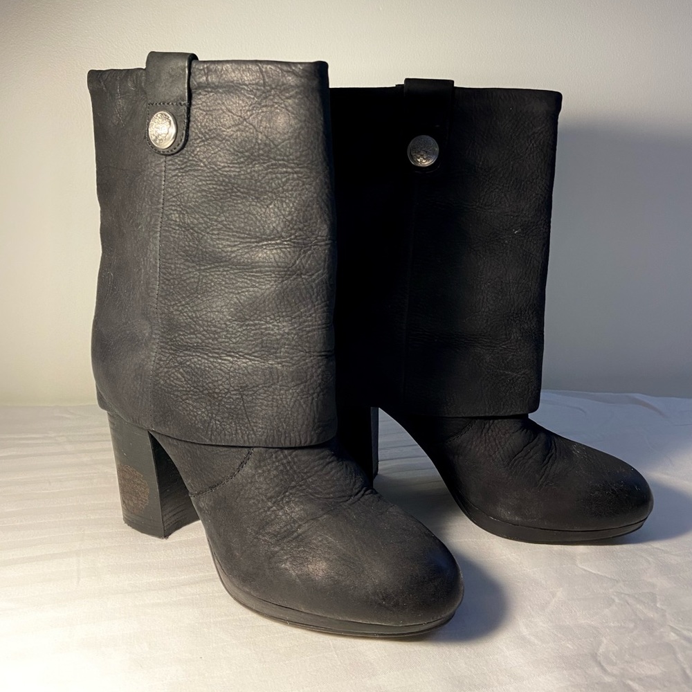 Vince Camuto block heel boots genuine leather